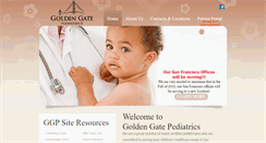 Desktop Screenshot of goldengatepediatrics.com