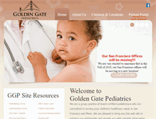 Tablet Screenshot of goldengatepediatrics.com